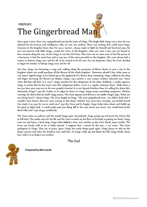 The Gingerbread Man Story Printable Free
